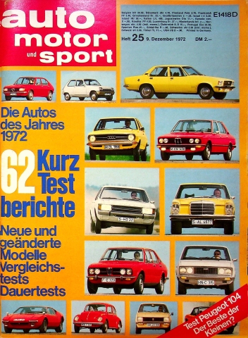 Deckblatt Auto Motor und Sport (25/1972)